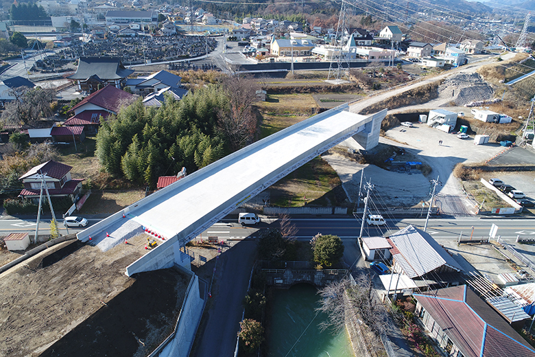 【群馬県／金井南牧跨道橋】完成時