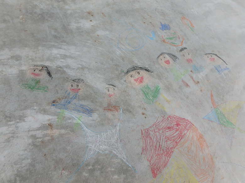 渋川こばと保育園 園児によるお絵描き会